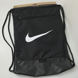 Nike Black and White Drawstring Backpack